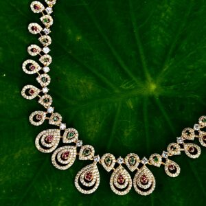Tear Drop Set AD Stone Multi Colour