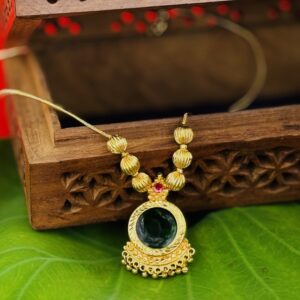 Green Eclipse Stone Necklace