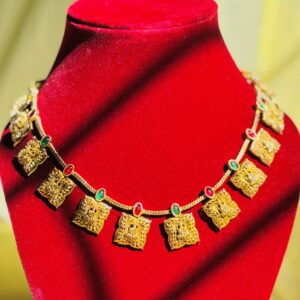 Divine Square Temple Necklace